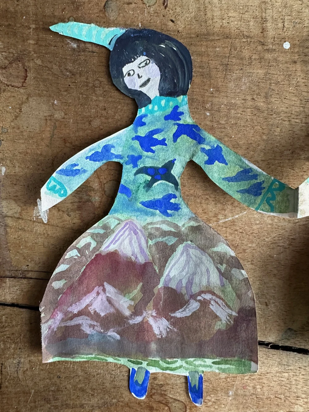 Paper Dolls & Mobiles: A Watercolor & Paper Cutting Workshop for